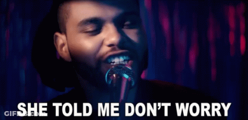 Man Singing Into Microphone She Told Me Don't Worry GIF