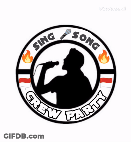 Man Singing Into Microphone Sing Song Crew Party GIF