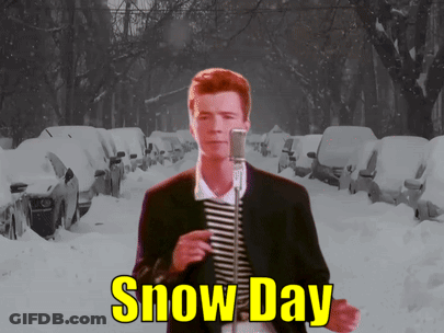 Man Singing Into Microphone Snow Day GIF