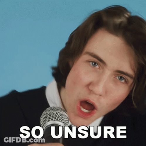 Man Singing Into Microphone So Unsure GIF