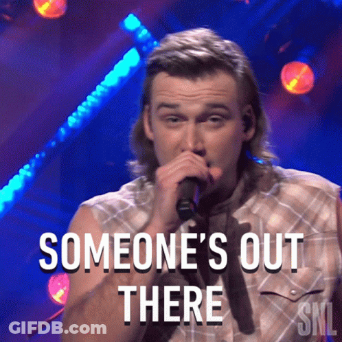 Man Singing Into Microphone Someone's Out There GIF