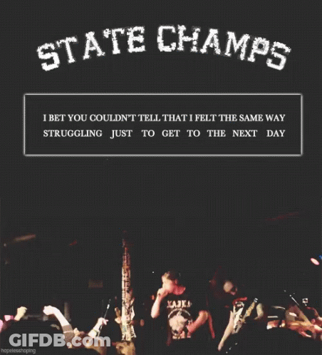 Man Singing Into Microphone State Champs GIF