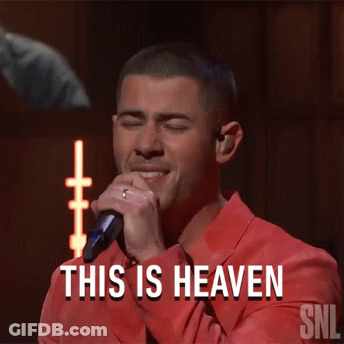 Man Singing Into Microphone This Is Heaven GIF