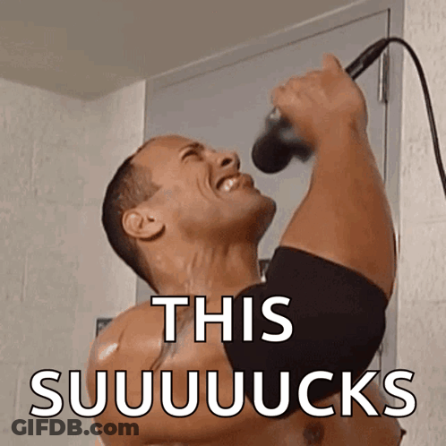Man Singing Into Microphone This Suuucks GIF