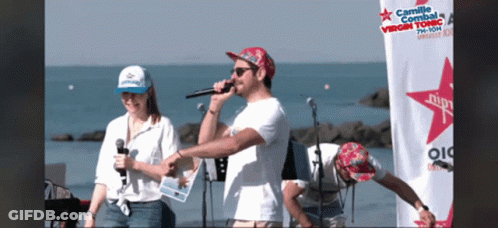 Man Singing Into Microphone Virgin Tonic GIF