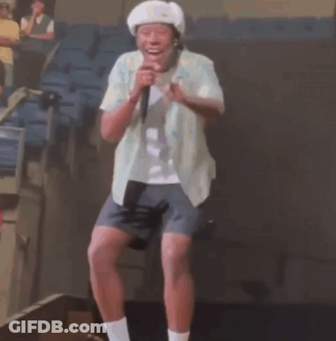 Man Singing Into Microphone GIF