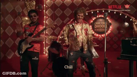 Man Singing Into Microphone While Another Plays Guitar GIF