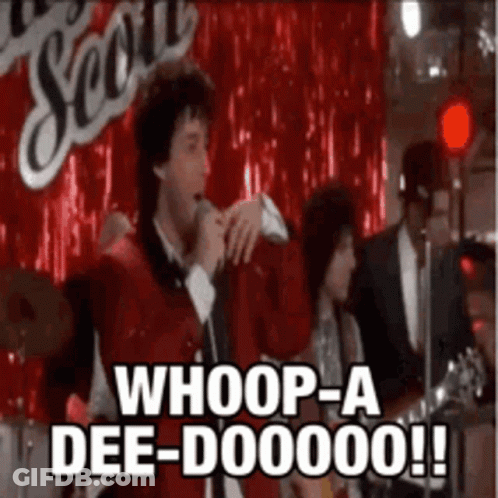 Man Singing Into Microphone Whoop-A Dee-Doooo GIF