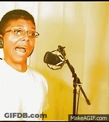 Man Singing Into Microphone With Makeagif.com GIF