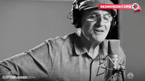 Man Singing Into Microphone With Rednosedday.org Sticker GIF