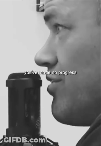 Man Singing Into Microphone You've Made No Progress GIF