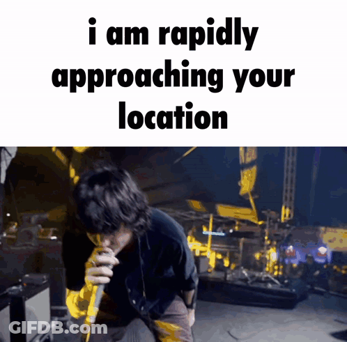 Man Singing Mic I'm Rapidly Approaching Your Location GIF