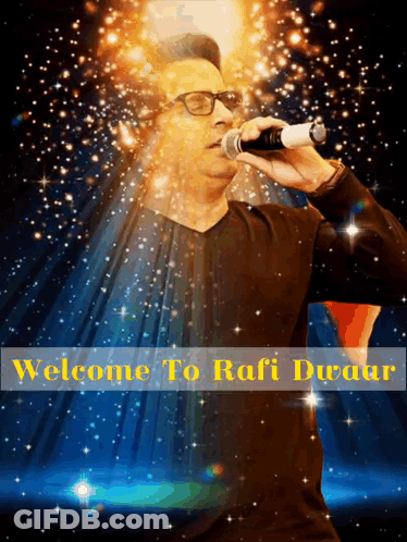 Man Singing Microphone Welcome To Rafi Dukaar GIF