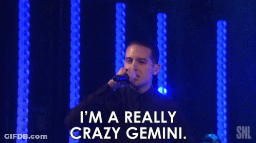 Man Singing On Stage I'm A Really Crazy Gemini GIF