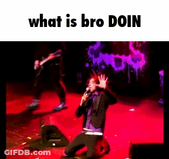 Man Singing On Stage Saying What Is Bro Doin GIF