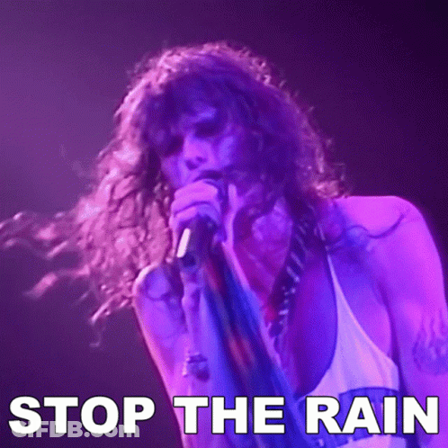 Man Singing Stop The Rain Into Microphone GIF