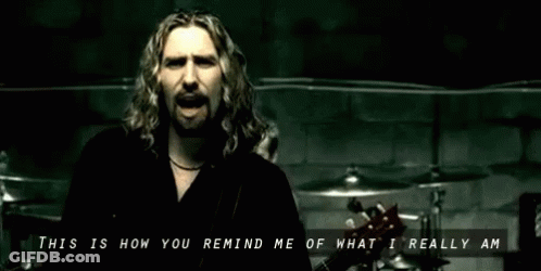 Man Singing This Is How You Remind Me Of What I Really Am GIF