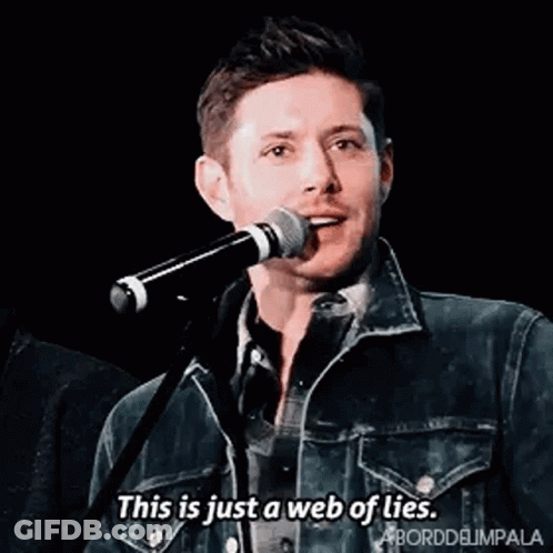 Man Singing This Is Just A Web Of Lies GIF