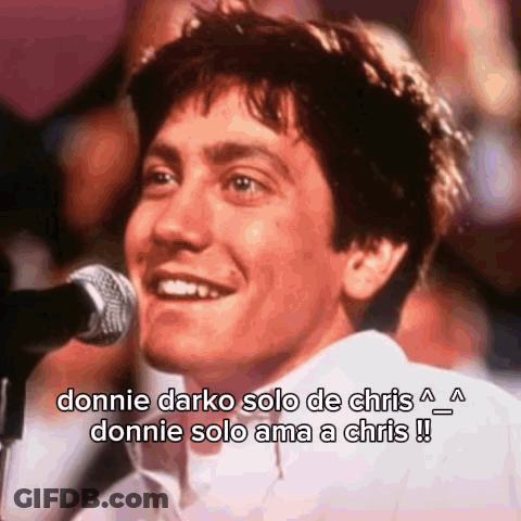 Man Singing With Donnie Darko Solo De Chris Donnie Solo Ama A Chris GIF