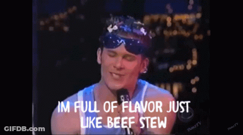 Man Singing With Im Full Of Flavor GIF