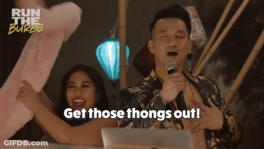 Man Sings Get Those Thong Out GIF