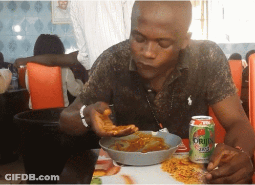 Man Sits At Table With Can Of Origin Zero GIF