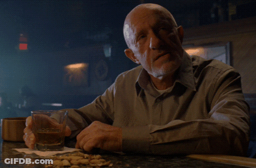Man Sitting At Bar With Whiskey GIF