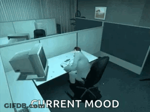 Man Sitting At Computer Current Mood GIF