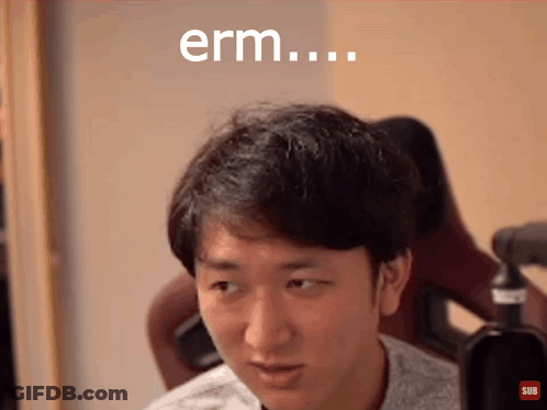 Man Sitting At Computer Saying Erm GIF