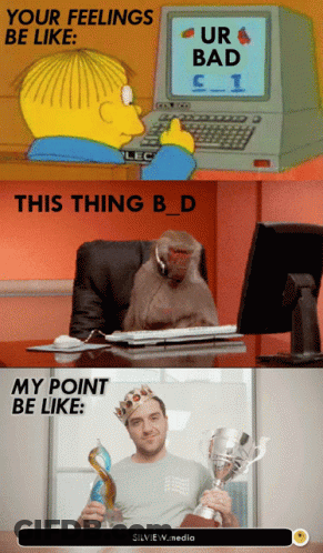 Man Sitting At Computer Saying Your Feelings Be Like GIF
