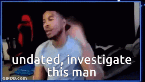 Man Sitting At Computer Screen Says Undated Investigate This Man GIF
