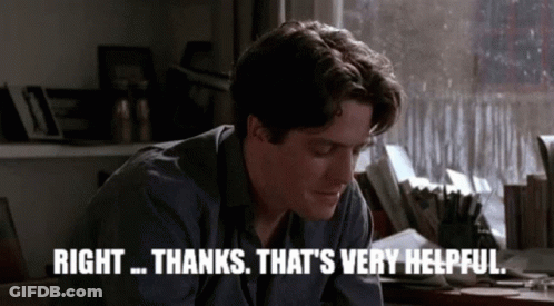 Man Sitting At Desk Saying Right Thanks That's Very Helpful GIF