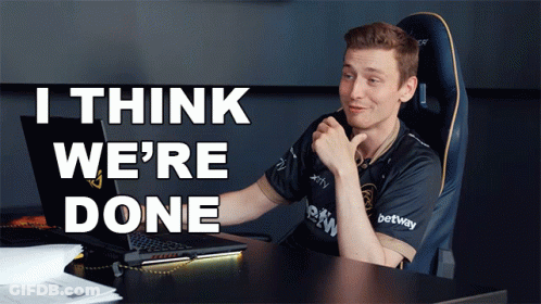 Man Sitting At Desk Saying We Are Done GIF