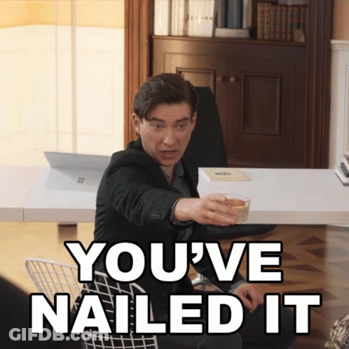 Man Sitting At Desk With Whiskey And You Nailed It GIF