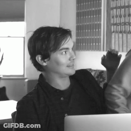 Man Sitting At Laptop GIF