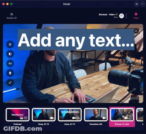 Man Sitting At Laptop Saying Add Any Text GIF