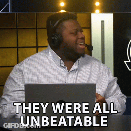 Man Sitting At Laptop Saying They Were All Unbeatable GIF