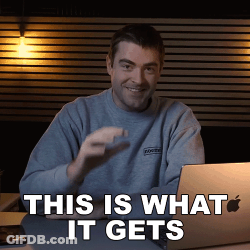 Man Sitting At Laptop Saying This Is What It Gets GIF