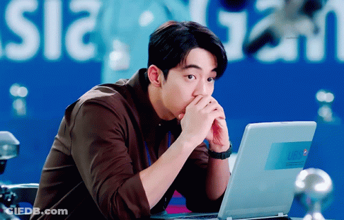 Man Sitting At Laptop With Pepsi Logo GIF