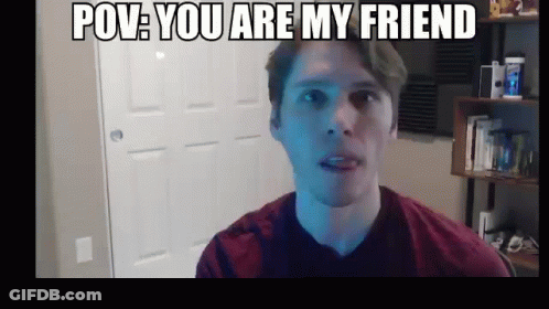 Man Sitting At Microphone POV You Are My Friend GIF