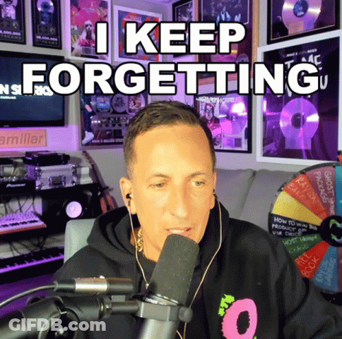 Man Sitting At Microphone Saying I Keep Forgetting GIF
