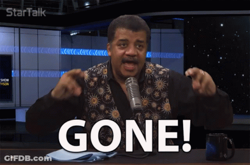 Man Sitting At Microphone With Gone GIF