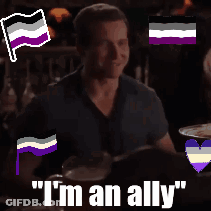 Man Sitting At Table I'm An Ally GIF