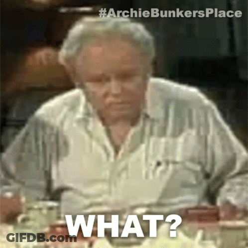 Man Sitting At Table Saying What GIF