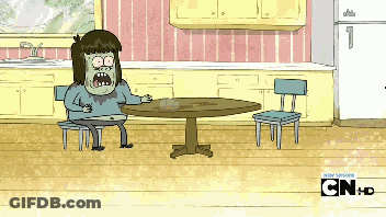 Man Sitting At Table With Cn Hd GIF