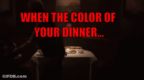 Man Sitting At Table With Food And Ketchup GIF