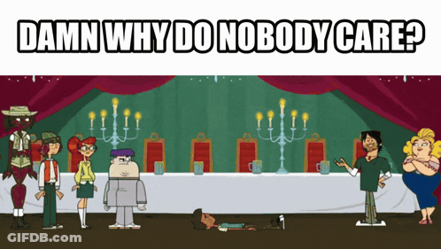Man Sitting At Table With Food Saying Nobody Likes You GIF