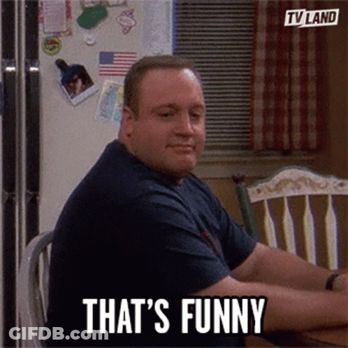 Man Sitting At Table With Funny Words GIF