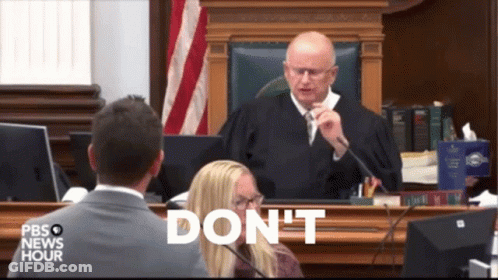 Man Sitting Before Judge Do N't GIF