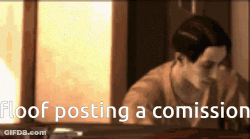Man Sitting By Window Saying Proof Posting A Commission GIF